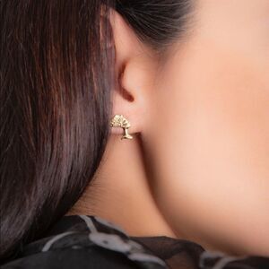 14k real gold Nefertiti Egyptian queen earring